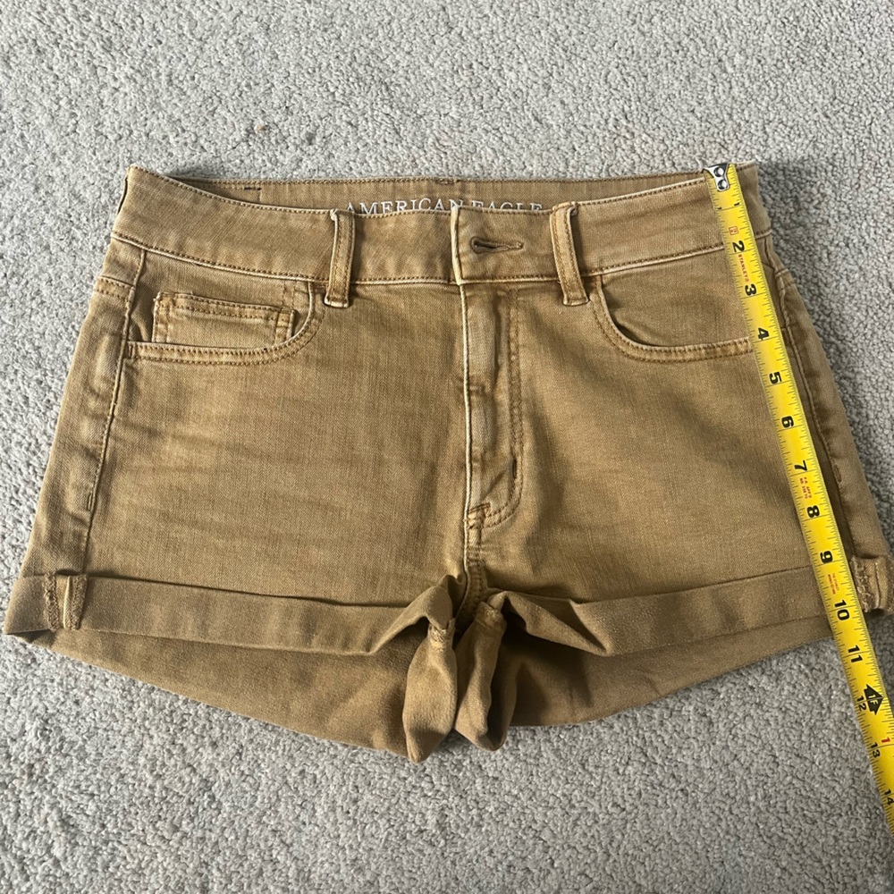 Tan Denim Shorts